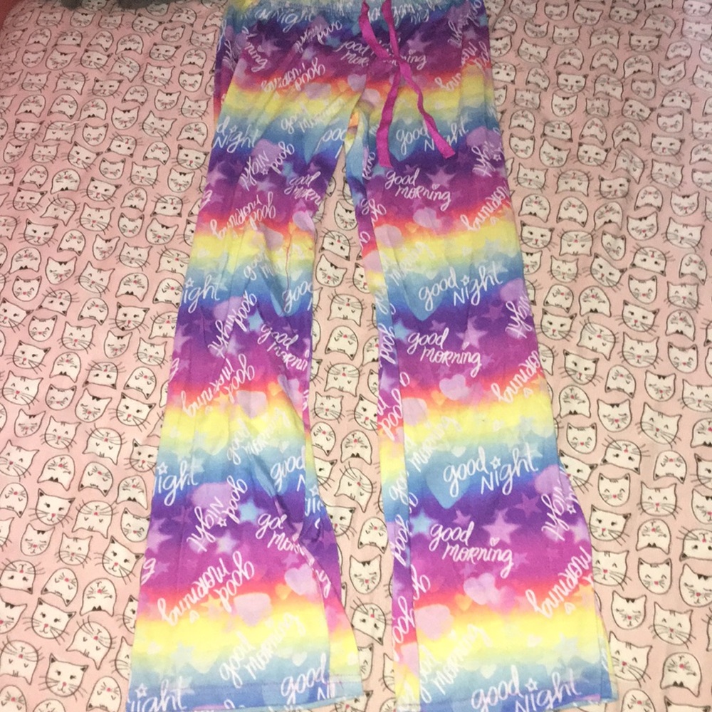 Rainbow pajama pants